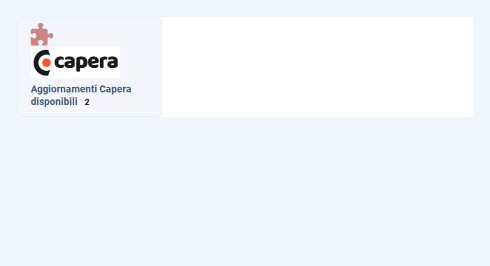 Riquadro nativo Joomla con due aggiornamenti dimostrativi